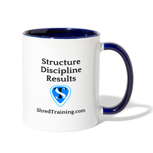 Load image into Gallery viewer, Contrast Coffee Mug 2 - white/cobalt blue