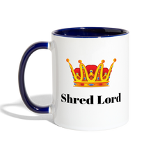 Load image into Gallery viewer, Shred Lord Coffee Mug - white/cobalt blue