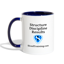Load image into Gallery viewer, Contrast Coffee Mug 2 - white/cobalt blue
